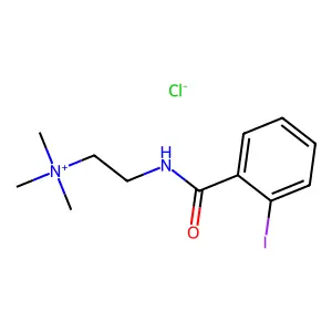 Ethanaminium, 2-((2-(iodo-125I)benzoyl)amino)-N,N,N-trimethyl-, chloride structure