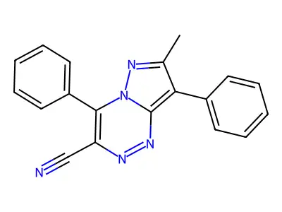 7-Methyl-4,8-diphenylpyrazolo[5,1-c][1,2,4]triazine-3-carbonitrile structure