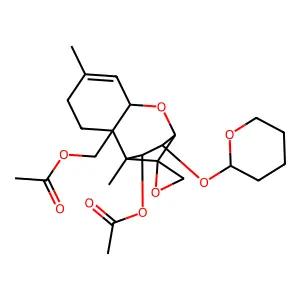 3-[(Oxan-2-yl)oxy]-12,13-epoxytrichothec-9-ene-4,15-diyl diacetate structure