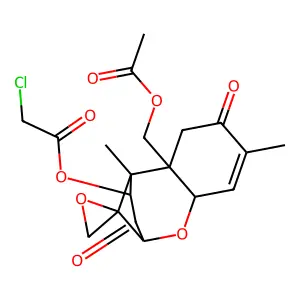 15-(Acetyloxy)-3,8-dioxo-12,13-epoxytrichothec-9-en-4-yl chloroacetate structure