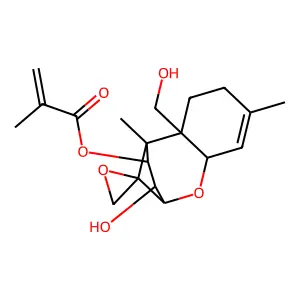 3,15-Dihydroxy-12,13-epoxytrichothec-9-en-4-yl 2-methylprop-2-enoate structure
