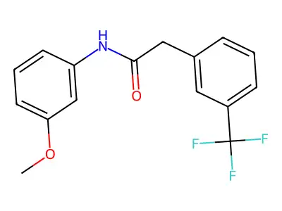 N-(3-methoxyphenyl)-2-[3-(trifluoromethyl)phenyl]acetamide structure