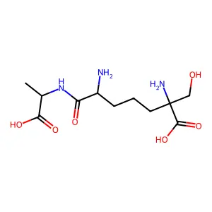 N-(2,6-Diamino-6-hydroxymethylpimelyl)alanine structure