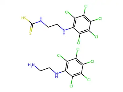 2-(2,3,4,5,6-pentachloroanilino)ethylcarbamodithioic acid,N' structure