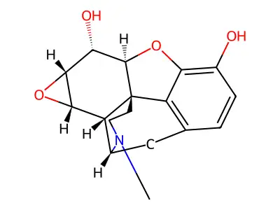 Morphine-7,8-oxide structure