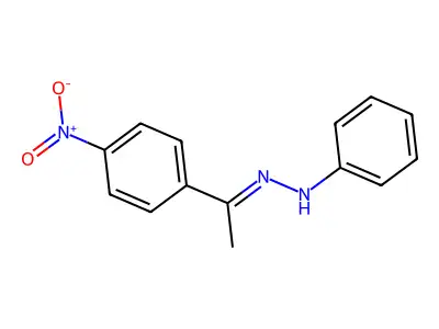 p-Nitroacetophenone phenylhydrazone structure