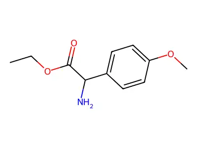 Ethyl 2-amino-2-(4-methoxyphenyl)acetate structure
