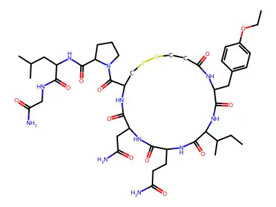 oxytocin, 1-desamino-(O-Et-Tyr)(2)- structure