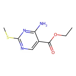 5-Pyrimidinecarboxylic acid, 4-amino-2-(methylthio)-, ethyl ester structure