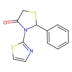 2-Phenyl-3-(1,3-thiazol-2-yl)-1,3-thiazolidin-4-one structure
