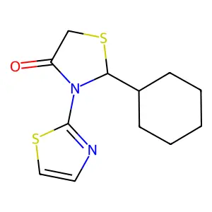 2-Cyclohexyl-3-(1,3-thiazol-2-yl)-1,3-thiazolidin-4-one structure