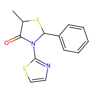 5-Methyl-2-phenyl-3-(1,3-thiazol-2-yl)-1,3-thiazolidin-4-one structure