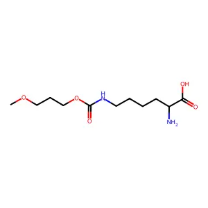 2-Amino-6-(3-methoxypropoxycarbonylamino)hexanoic acid structure