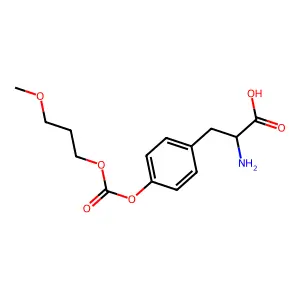 2-Amino-3-[4-(3-methoxypropoxycarbonyloxy)phenyl]propanoic acid structure