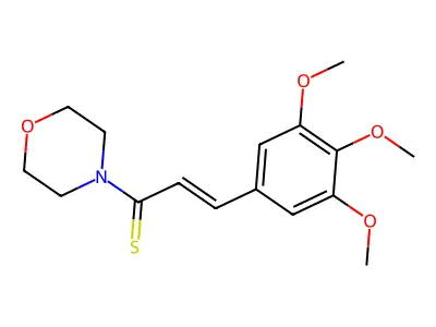 1-Morpholin-4-yl-3-(3,4,5-trimethoxyphenyl)prop-2-ene-1-thione structure
