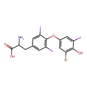 3'-Bromo-3,5,5'-triiodothyronine structure