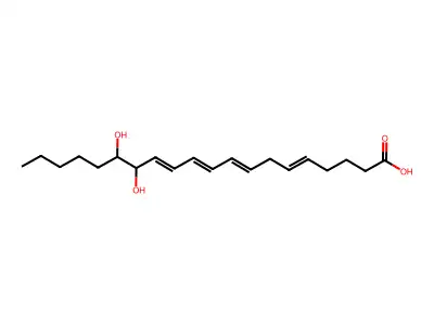 14,15-Dihydroxyicosa-5,8,10,12-tetraenoic acid structure