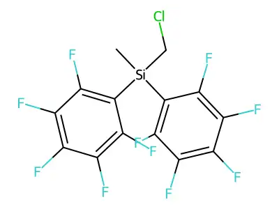 (Chloromethyl)methylbis(pentafluorophenyl)silane structure