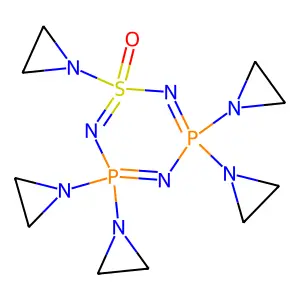 Pentaaziridinocyclodiphosphathiazene structure