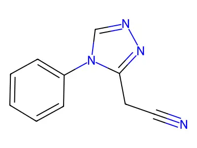 2-(4-phenyl-4H-1,2,4-triazol-3-yl)acetonitrile structure