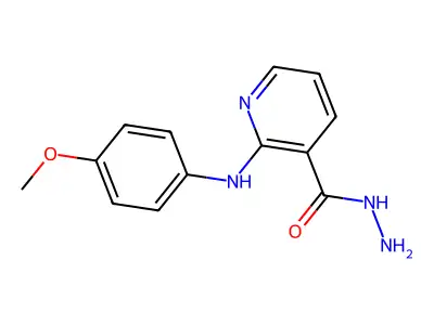 Nicotinic acid, 2-(p-anisidino)-, hydrazide structure