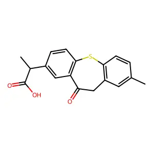 Dibenzo(b,f)thiepin-2-acetic acid, 10,11-dihydro-alpha,8-dimethyl-11-oxo- structure