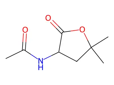 Acetamide, N-(tetrahydro-5,5-dimethyl-2-oxo-3-furanyl)- structure