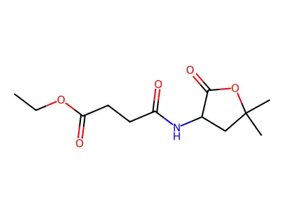 N-(5,5-Dimethyl-2-oxooxolan-3-yl)-4-ethoxy-4-oxobutanimidic acid structure