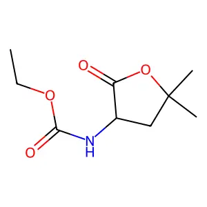 Furan-3-carbamic acid, tetrahydro-5,5-dimethyl-2-oxo-, ethyl ester structure
