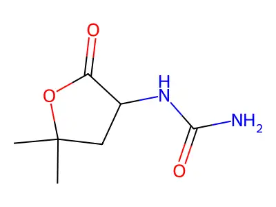 Urea, (tetrahydro-5,5-dimethyl-2-oxo-3-furanyl)- structure