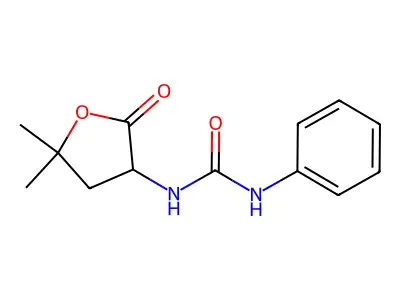Urea, 1-(5,5-dimethyl-2-oxotetrahydro-3-furyl)-3-phenyl- structure