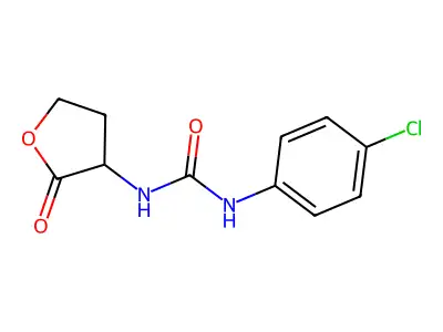 Urea, 1-(p-chlorophenyl)-3-(2-oxotetrahydro-3-furyl)- structure