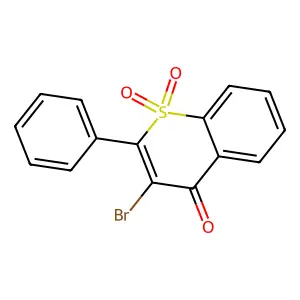 3-Bromo-2-phenyl-1-benzothiopyran-1,1,4-trione structure