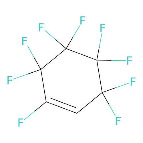 1,3,3,4,4,5,5,6,6-Nonafluorocyclohexene structure