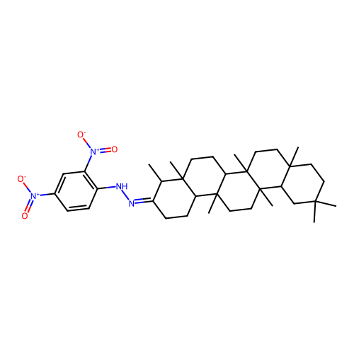 Friedelan-3-on-(2,4-dinitro-phenylhydrazon) structure