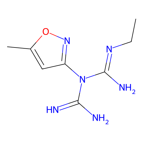 1-Carbamimidoyl-2-ethyl-1-(5-methyl-1,2-oxazol-3-yl)guanidine structure