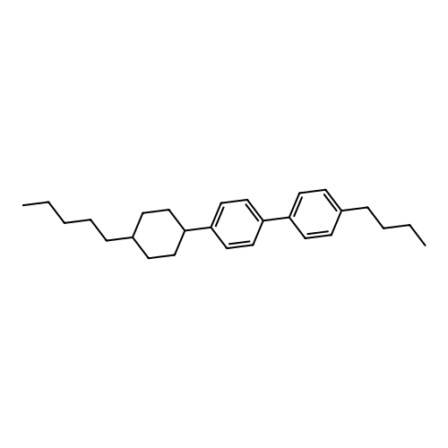 trans-4-Butyl-4'-(4-pentylcyclohexyl)-1,1'-biphenyl structure