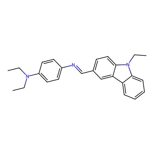 N-[4-(diethylamino)phenyl]-N-[(9-ethyl-9H-carbazol-3-yl)methylene]amine structure