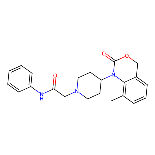2-[4-(8-Methyl-2-oxo-4H-benzo[d][1,3]oxazin-1-yl)-piperidin-1-yl]-N-phenyl-acetamide structure