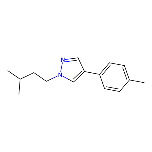 1-(3-Methylbutyl)-4-(4-methylphenyl)-1H-pyrazole structure