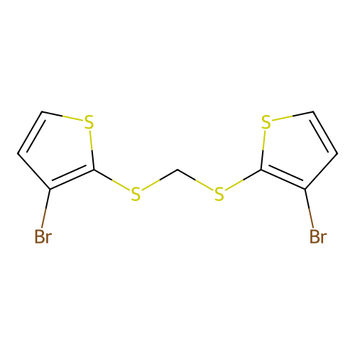 3-Bromo-2-([[(3-bromothien-2-yl)thio]methyl]thio)thiophene structure