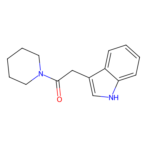 Piperidine, 1-(1H-indol-3-ylacetyl)- structure