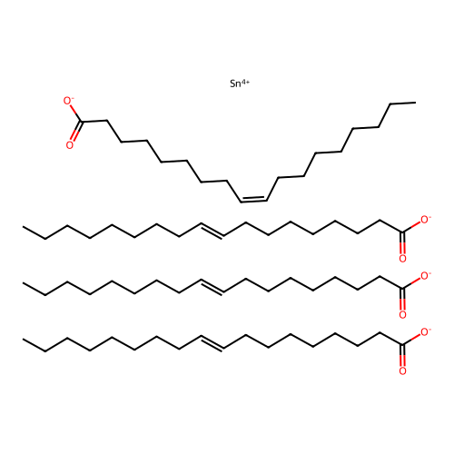9-Octadecenoic acid (9Z)-, tin salt structure