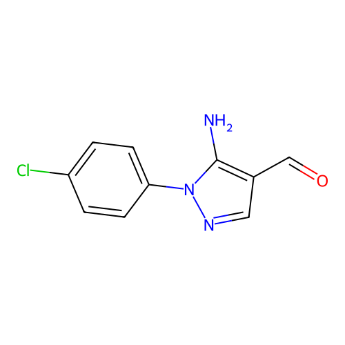 5-Amino-1-(4-chlorophenyl)pyrazole-4-carbaldehyde structure