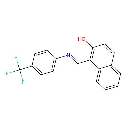 1-[[4-(Trifluoromethyl)phenyl]iminomethyl]naphthalen-2-ol structure