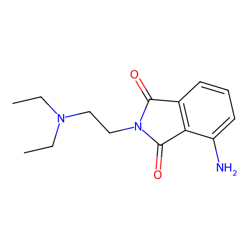 4-Amino-2-(2-diethylaminoethyl)isoindole-1,3-dione structure