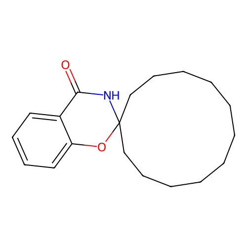 2,3-dihydrospiro(4H-1,3-benzoxazine-2,1'-cyclododecane)-4-one structure