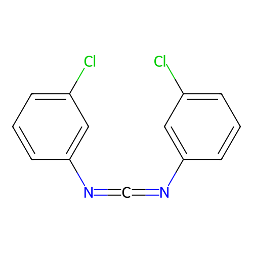 N,N'-Bis(3-chlorophenyl)carbodiimide structure