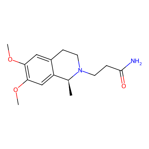 (S)-3-(6,7-dimethoxy-1-methyl-3,4-dihydroisoquinolin-2(1H)-yl)propanamide structure