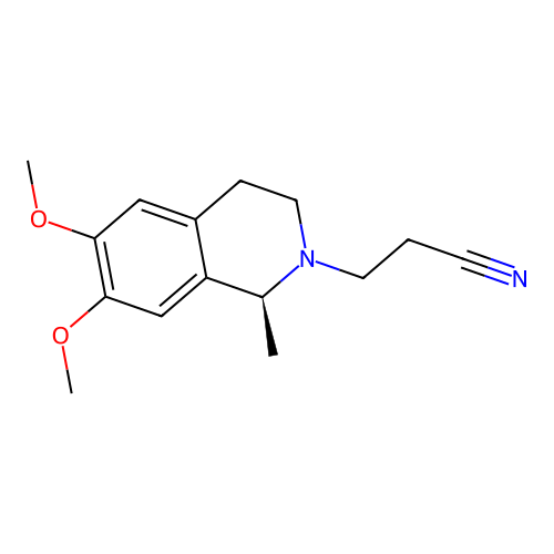 (S)-3-(6,7-dimethoxy-1-methyl-3,4-dihydroisoquinolin-2(1H)-yl)propanenitrile structure